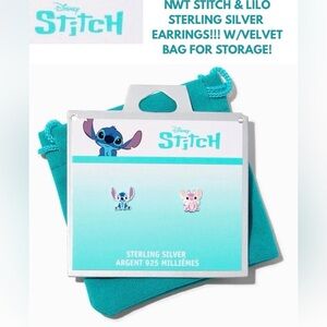 NWT STITCH & ANGEL STERLING SILVER EARRINGS!